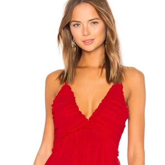 Revolve Tony Gown Lovers & Friends x Majorelle in Red NWOT Size Small - Picture 2 of 4